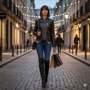 Calvin Klein Black Genuine Leather Moto Jacket